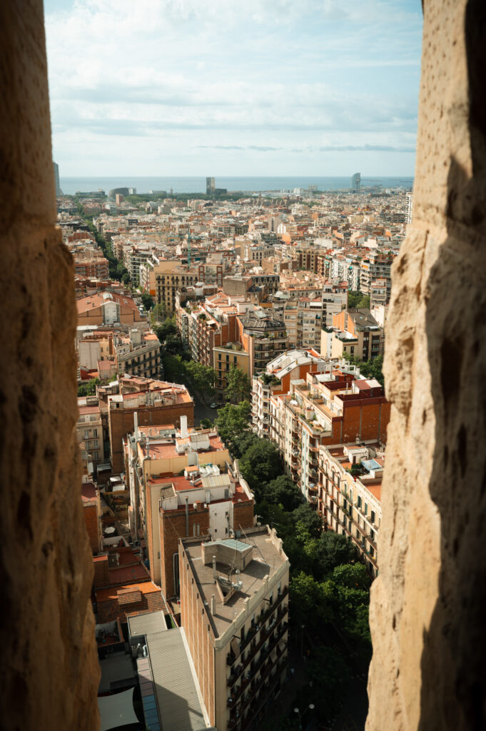 View from tower - Sagrada Família